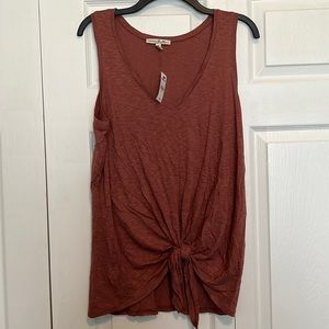 Express tie front tank top